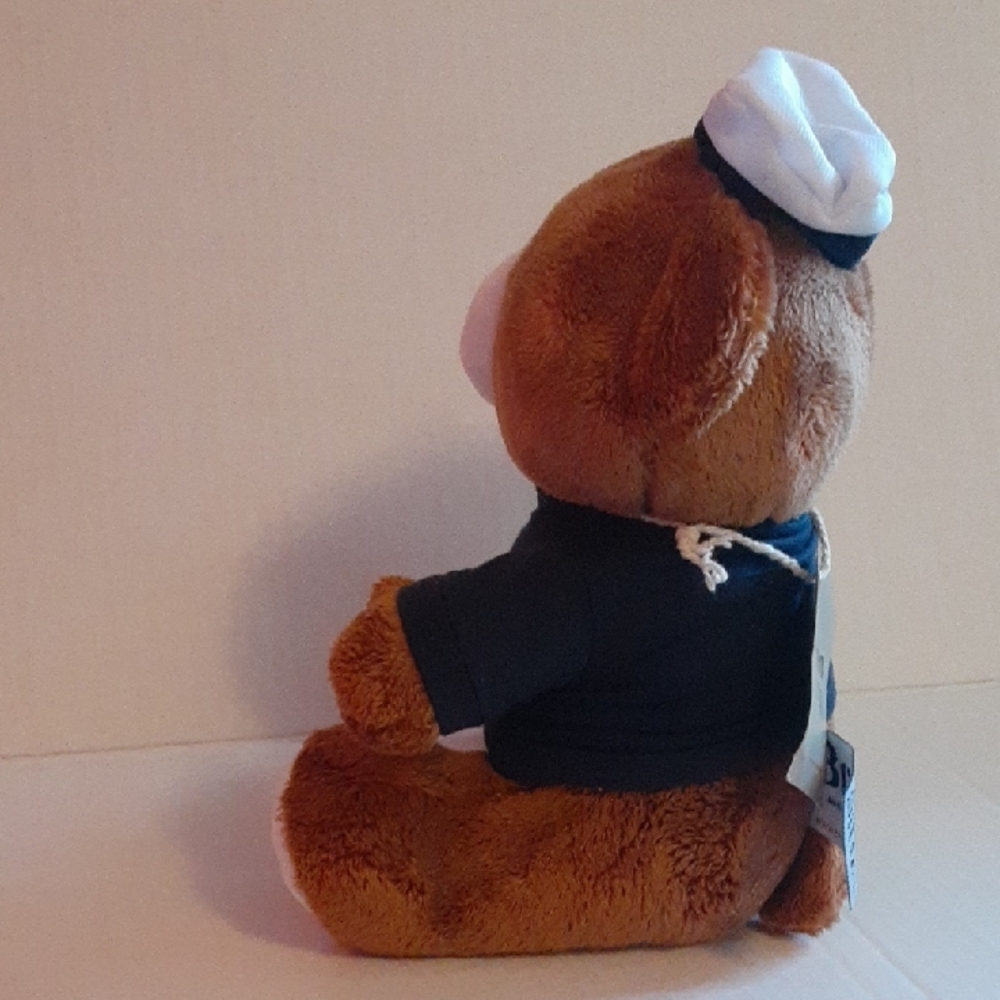 Bron MS Emerald Sailor Plush Teddy Bear - Brown and Blue - Picture 6 of 9